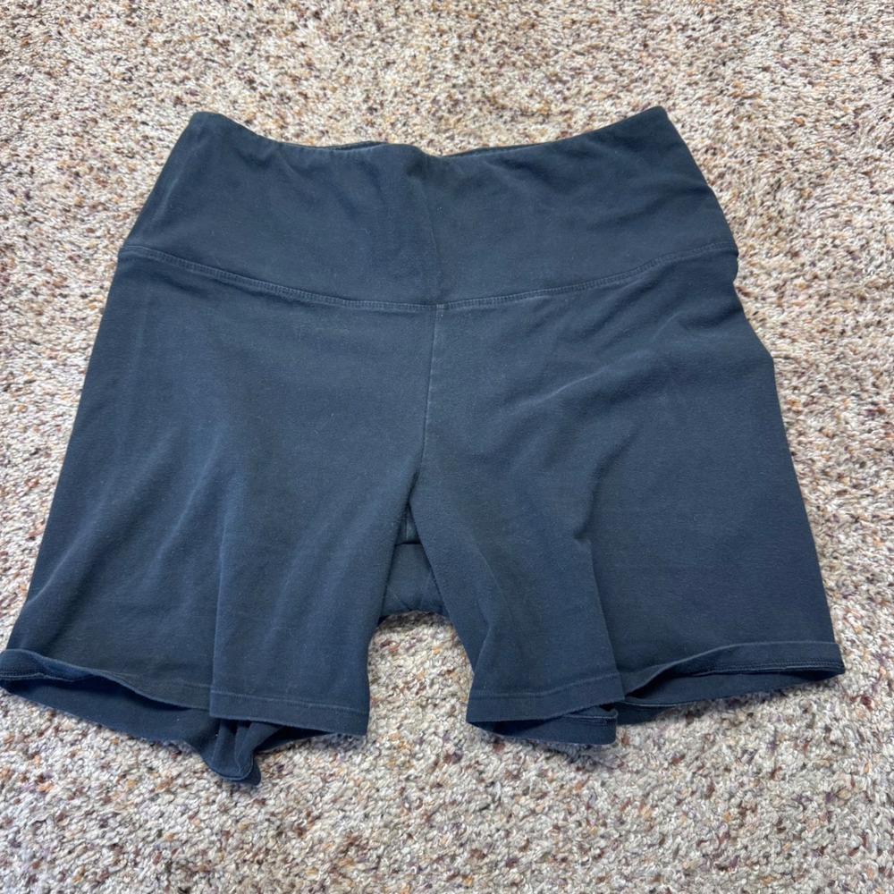 PINK Victoria's Secret Yoga Shorts Womens XL Black High Waisted Bike Athletic